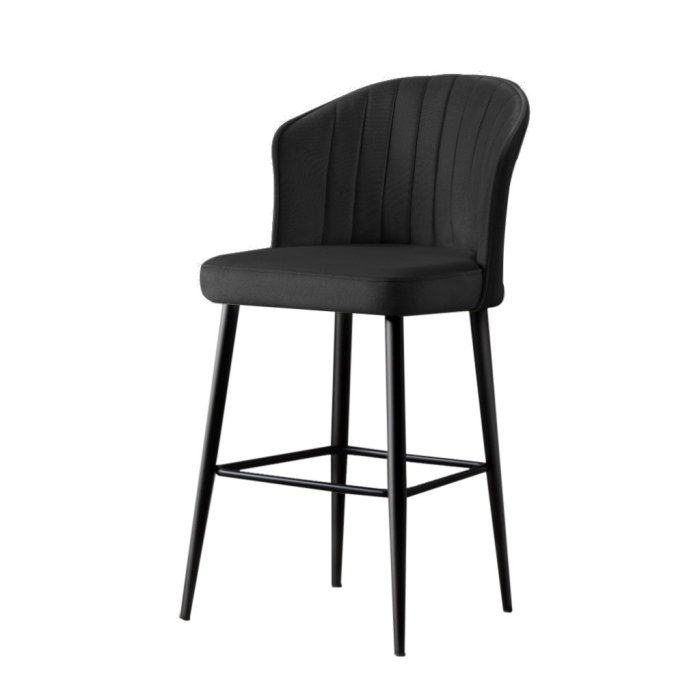 Set 4 scaune de bar RUBI, negru, 52x42x97 cm