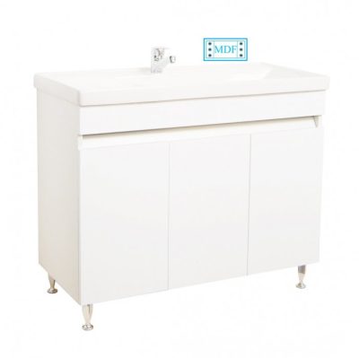 Set Baza front MDF si Lavoar seria 286, 100 cm, alb
