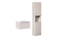Set mobilier baie Nova Cashmere 50 cm HC, dulap suspendat si masca cu lavoar, Comad, MDF/PAL, casmir
