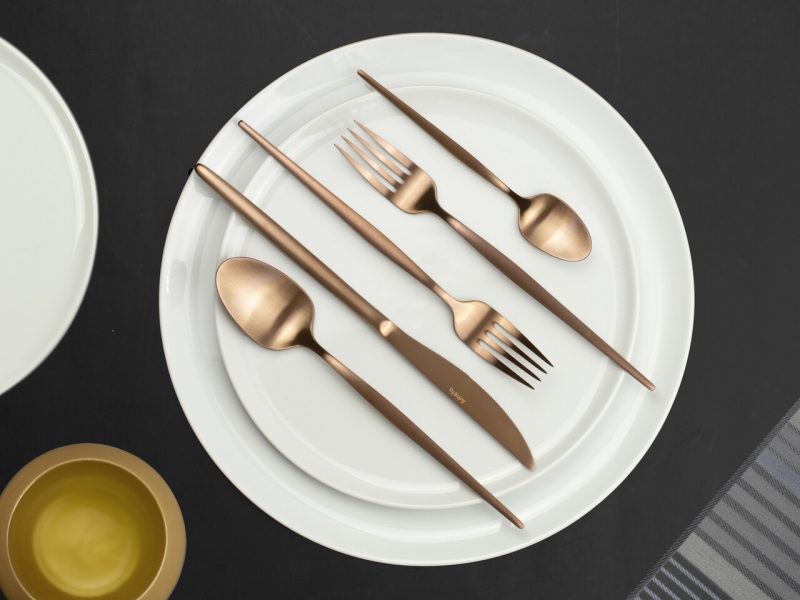 Set tacamuri 16 piese Soprano, Amefa, 4 persoane, inox 18/0, aramiu