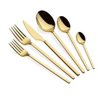 Set tacamuri, Hermia, 645DRM1209, Inox, Acoperit cu titan PVD, Auriu