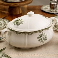 Supiera Lourry, Homla, 3 L, portelan, alb/verde