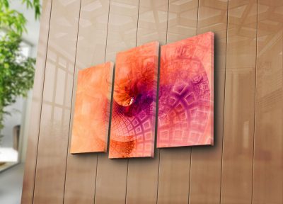 Tablou decorativ, 3PATK-93, 20 x 39 cm, 2 piese, Multicolor