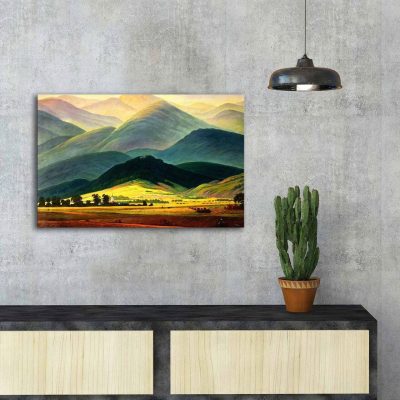 Tablou decorativ, FAMOUSART-100, Dimensiune: 45 x 70 cm, Multicolor