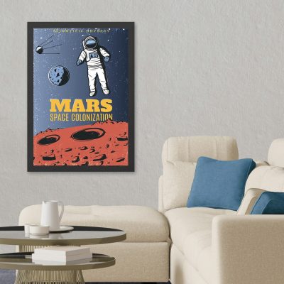 Tablou decorativ, Mars (55 x 75), Polistiren, Multicolor