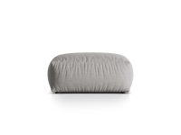 Taburet modular, Martina-169, Micadoni Home, 95x65x44 cm, tesatura structurata catifelata, gri deschis