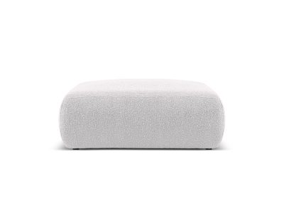 Taburet, Molino-101, Micadoni Home, 100x100x36 cm, tesatura boucle, gri deschis