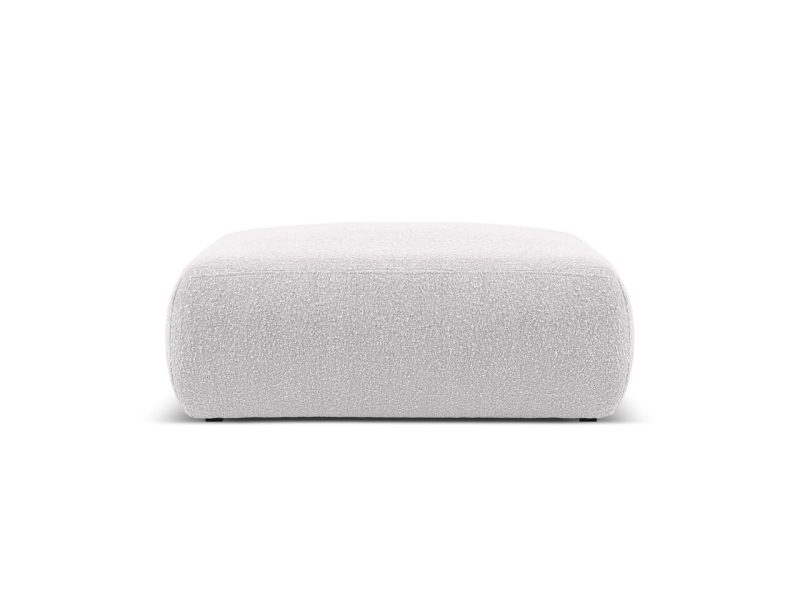 Taburet, Molino-101, Micadoni Home, 100x100x36 cm, tesatura boucle, gri deschis