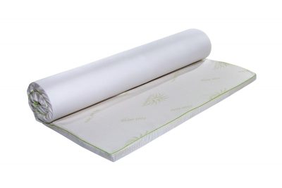 Topper saltea Aloe Vera Therapy Memory Arctic Gel 7 zone de confort, Green Future, 160x190 cm, H 5 cm