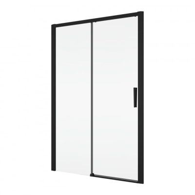 Usa culisanta de dus in nisa, 1400 mm, negru mat, doua elemente, Ronal Divera