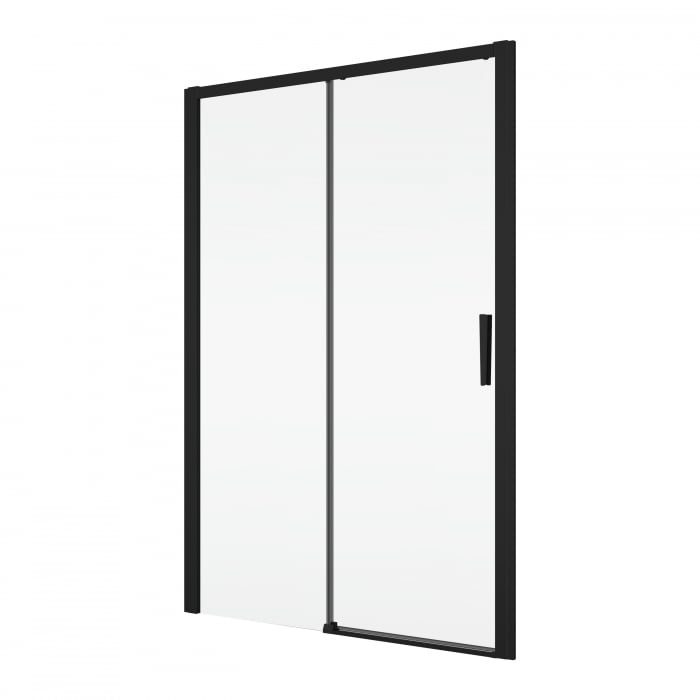 Usa culisanta de dus in nisa, 1400 mm, negru mat, doua elemente, Ronal Divera