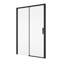 Usa culisanta de dus in nisa, 1400 mm, negru mat, doua elemente, Ronal Divera